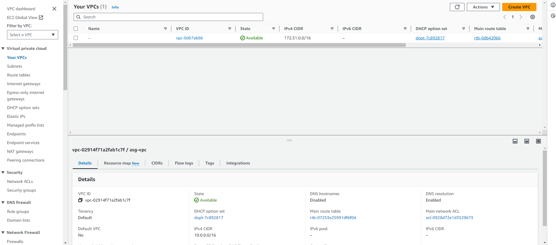 Create VPC
