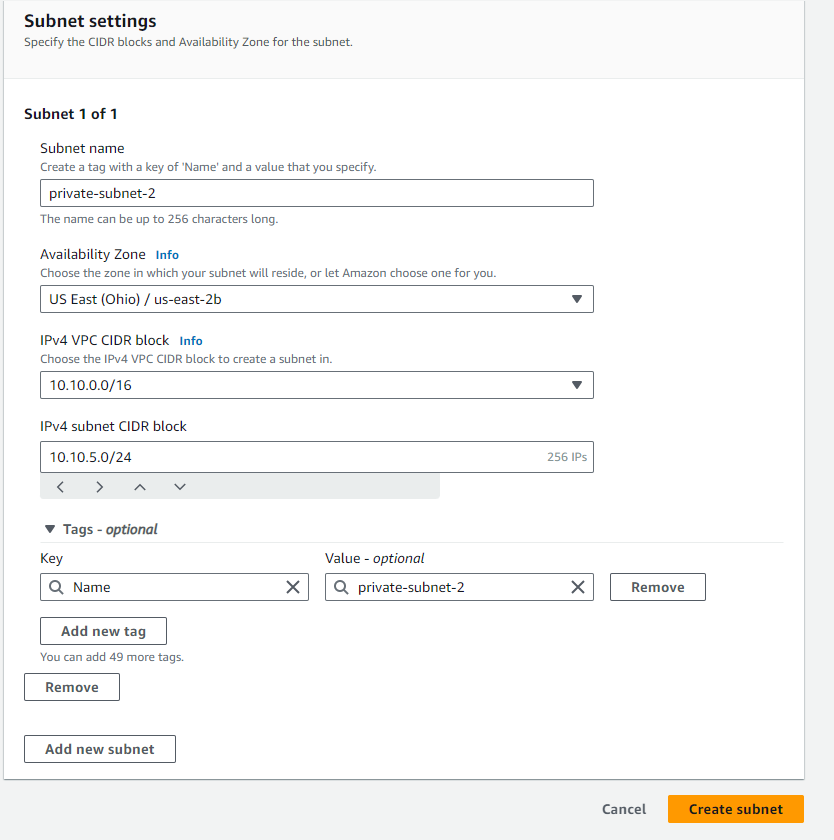 Create VPC