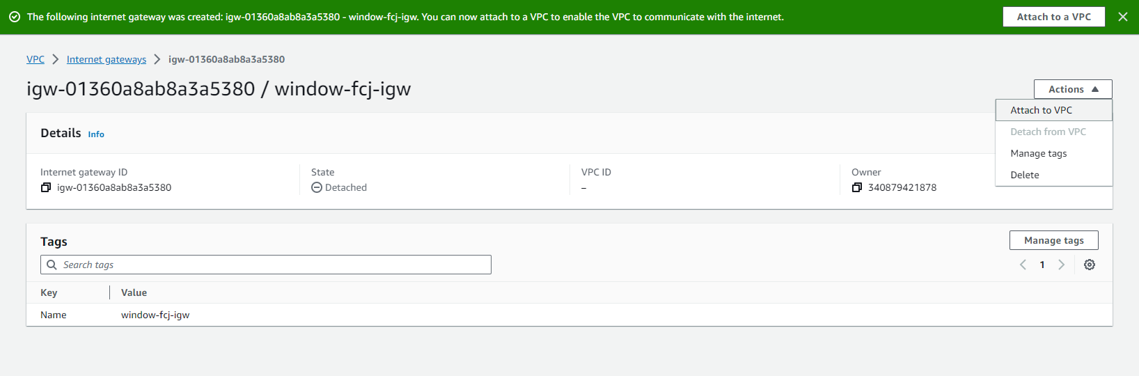 Create VPC