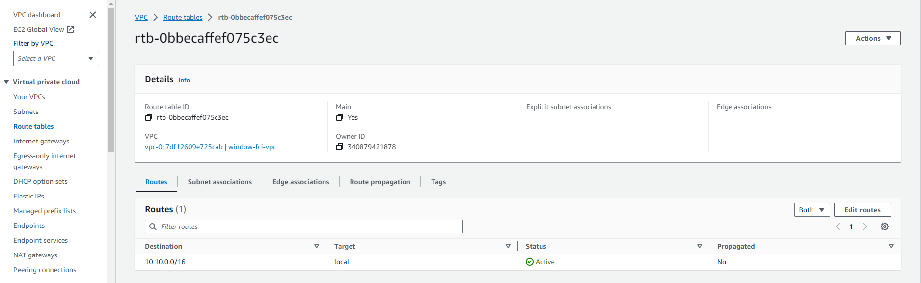 Create VPC
