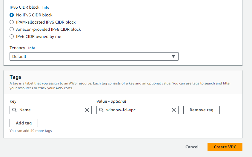 Create VPC