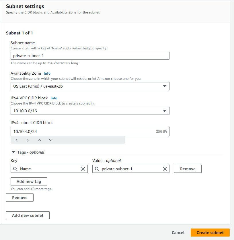 Create VPC